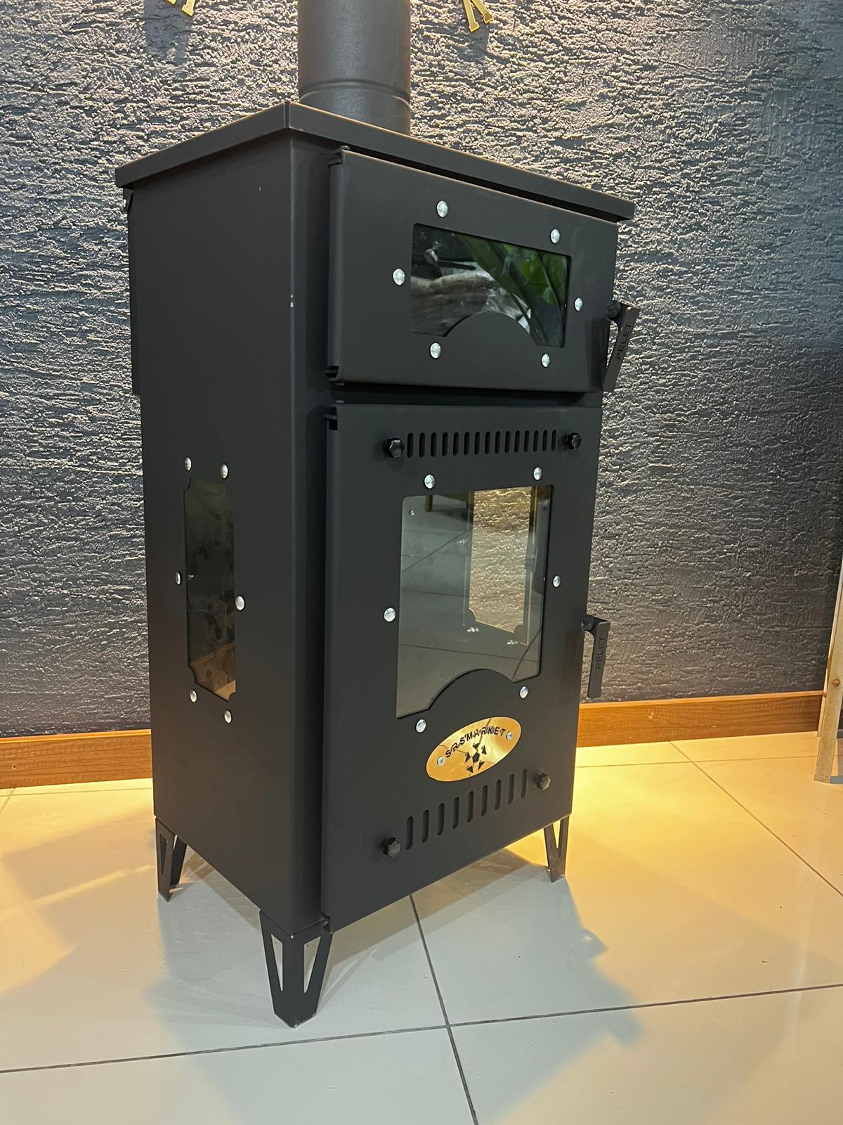 Premium Kuzine Fırınlı Pelet Sobası