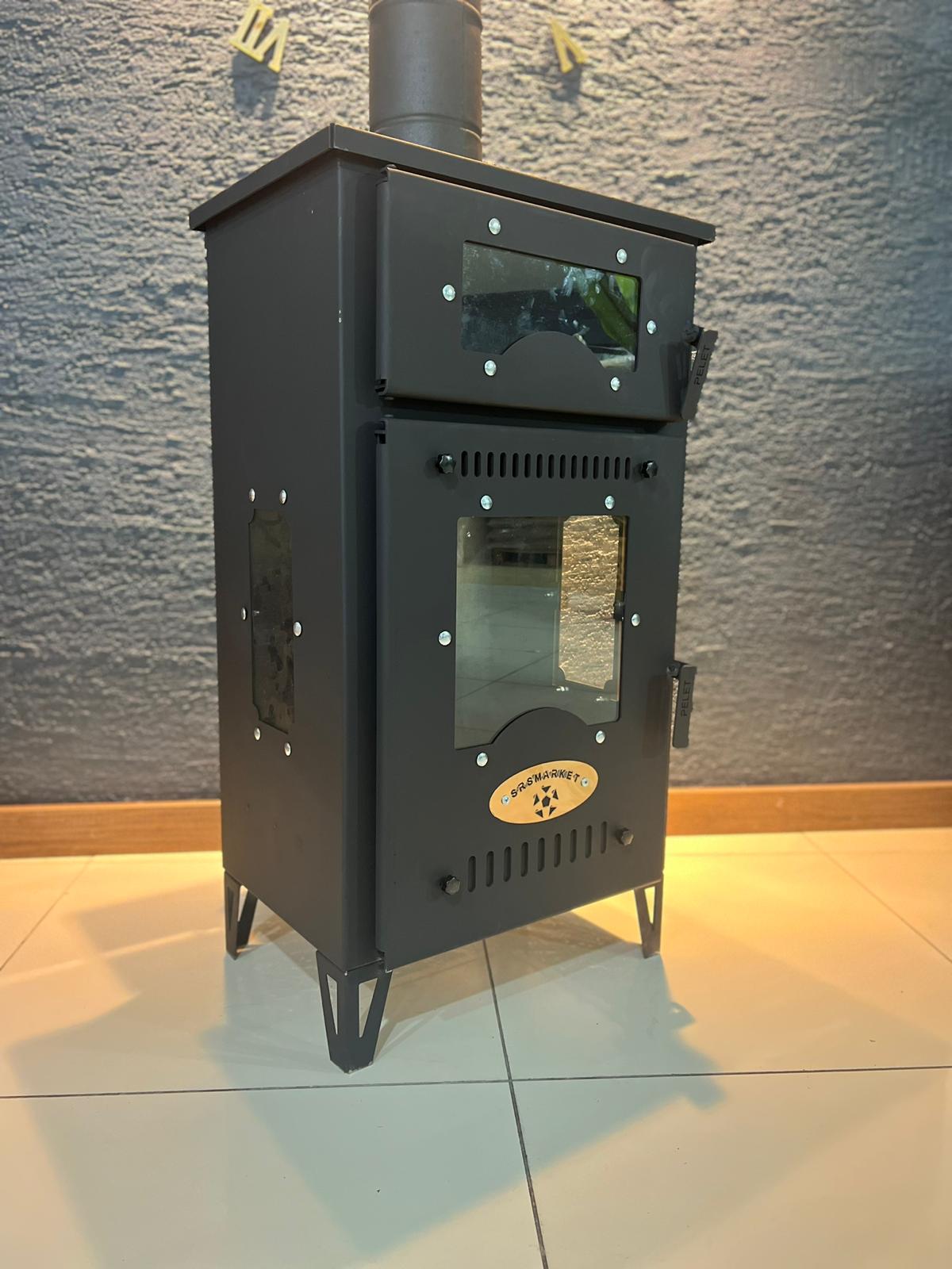 Premium Kuzine Fırınlı Pelet Sobası