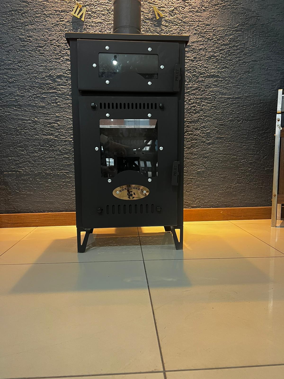 Premium Kuzine Fırınlı Pelet Sobası